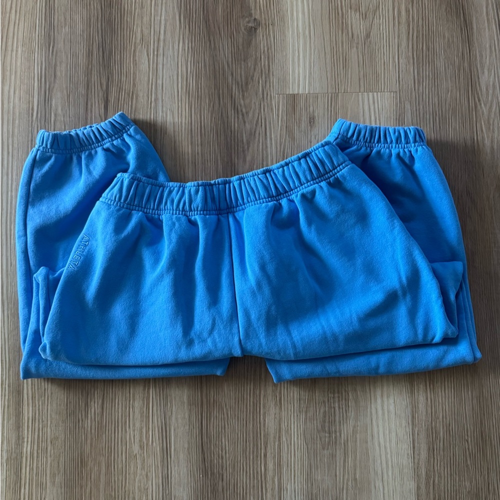 ATHLETA Blue Drawstring Sweatpants-size Small, NWOT! - Picture 3 of 4